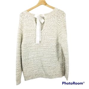 QED LONDON GOLD GLITTER BOW SWEATER